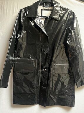 The Group Babaton Aritzia Glossy Coated Rain Trench Coat Jacket Size S